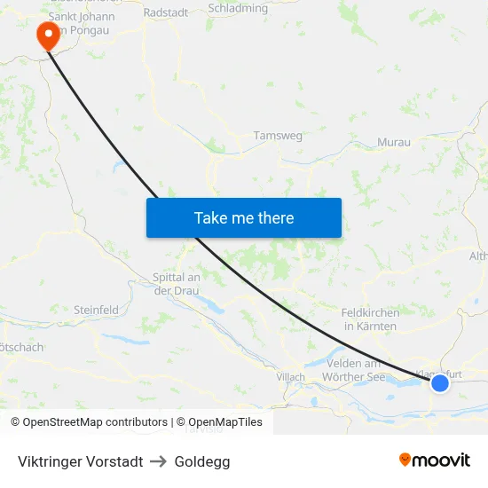 Viktringer Vorstadt to Goldegg map