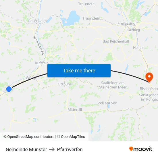 Gemeinde Münster to Pfarrwerfen map