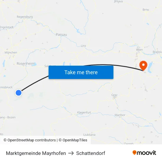Marktgemeinde Mayrhofen to Schattendorf map
