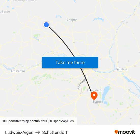 Ludweis-Aigen to Schattendorf map