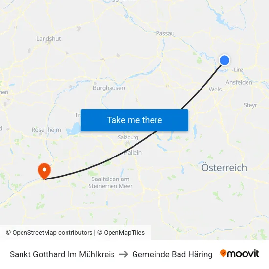 Sankt Gotthard Im Mühlkreis to Gemeinde Bad Häring map