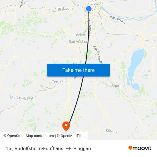 15., Rudolfsheim-Fünfhaus to Pinggau map