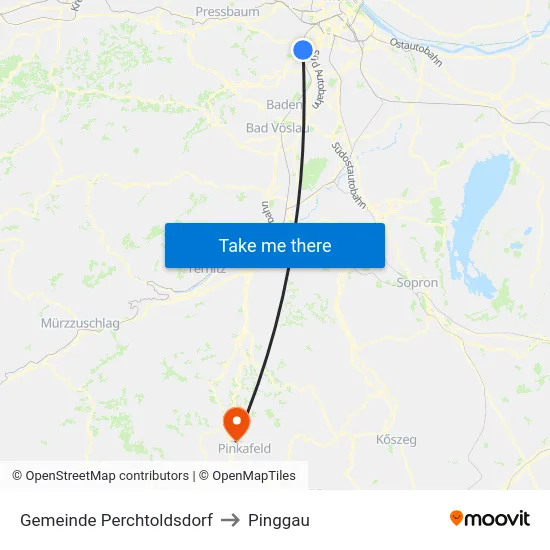 Gemeinde Perchtoldsdorf to Pinggau map