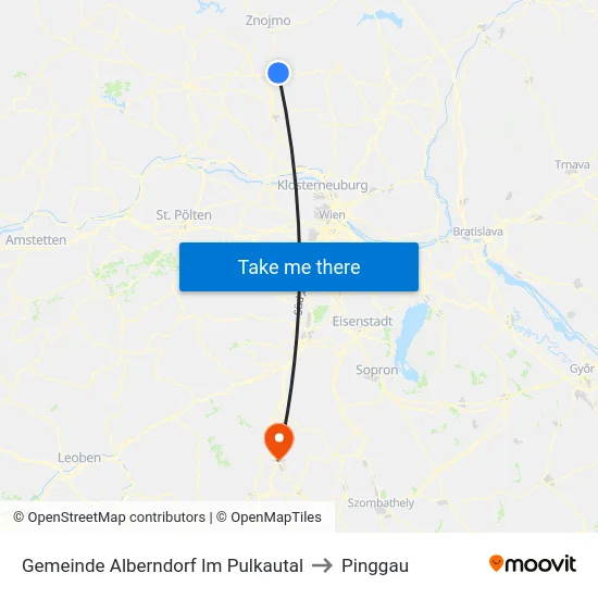 Gemeinde Alberndorf Im Pulkautal to Pinggau map