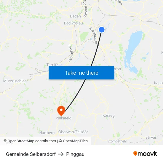 Gemeinde Seibersdorf to Pinggau map