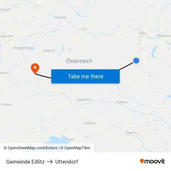 Gemeinde Edlitz to Uttendorf map