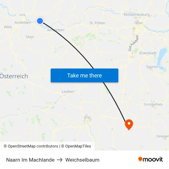 Naarn Im Machlande to Weichselbaum map