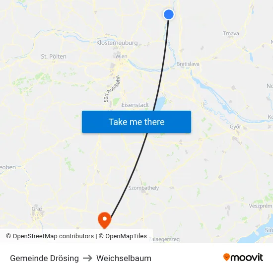 Gemeinde Drösing to Weichselbaum map