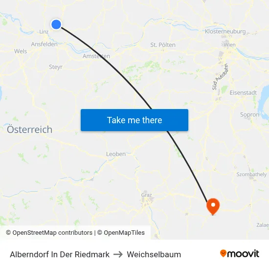 Alberndorf In Der Riedmark to Weichselbaum map
