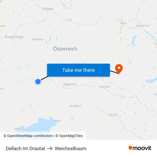 Dellach Im Drautal to Weichselbaum map