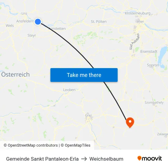 Gemeinde Sankt Pantaleon-Erla to Weichselbaum map