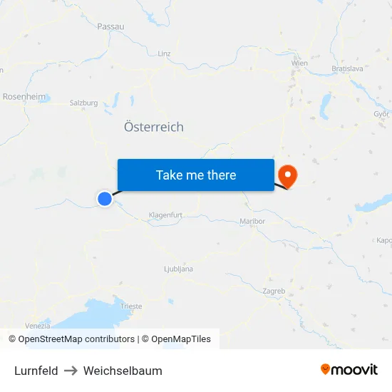 Lurnfeld to Weichselbaum map