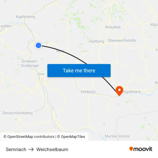 Semriach to Weichselbaum map