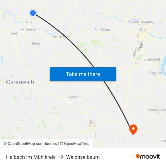 Haibach Im Mühlkreis to Weichselbaum map