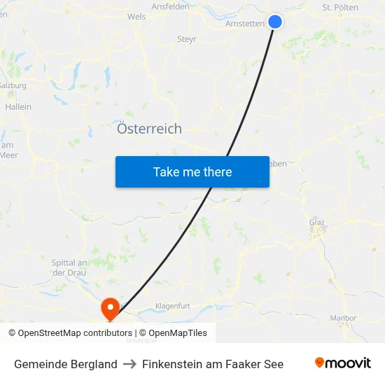 Gemeinde Bergland to Finkenstein am Faaker See map