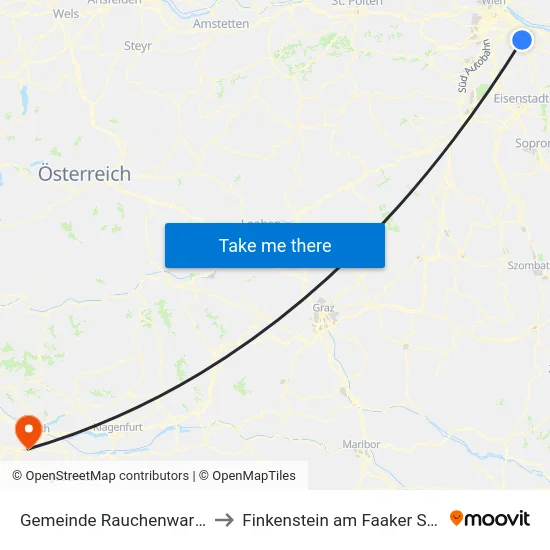 Gemeinde Rauchenwarth to Finkenstein am Faaker See map