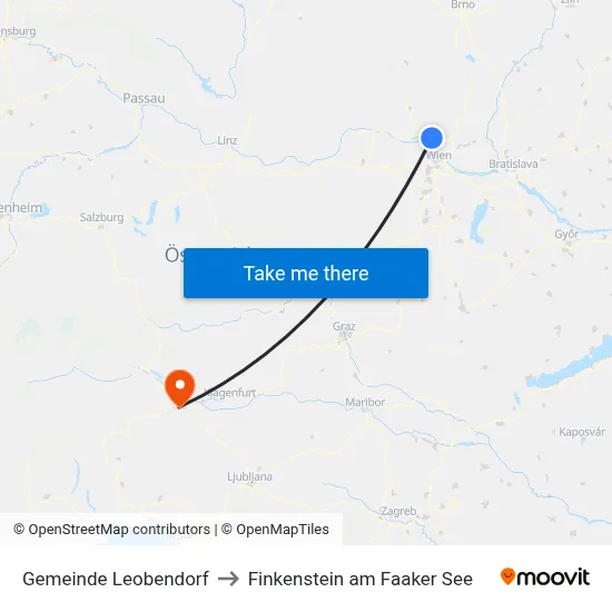 Gemeinde Leobendorf to Finkenstein am Faaker See map