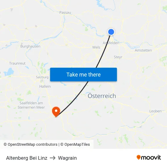 Altenberg Bei Linz to Wagrain map