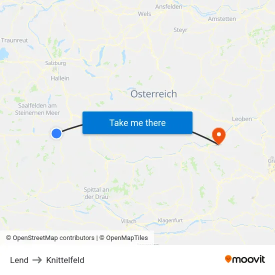 Lend to Knittelfeld map