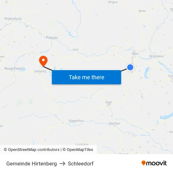 Gemeinde Hirtenberg to Schleedorf map