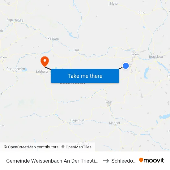 Gemeinde Weissenbach An Der Triesting to Schleedorf map