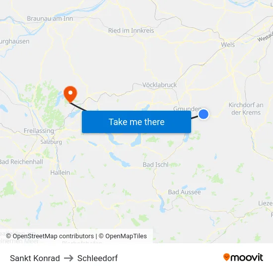 Sankt Konrad to Schleedorf map