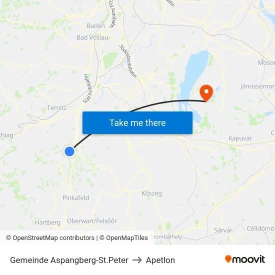 Gemeinde Aspangberg-St.Peter to Apetlon map