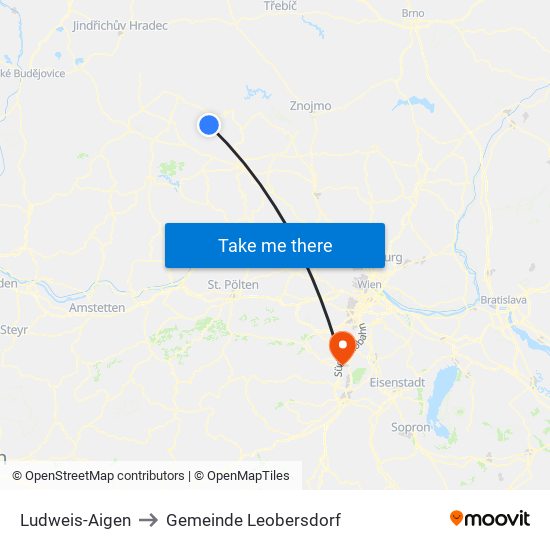 Ludweis-Aigen to Gemeinde Leobersdorf map