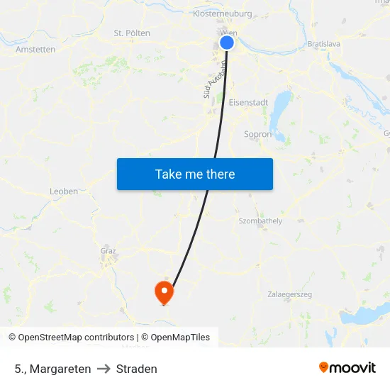 5., Margareten to Straden map