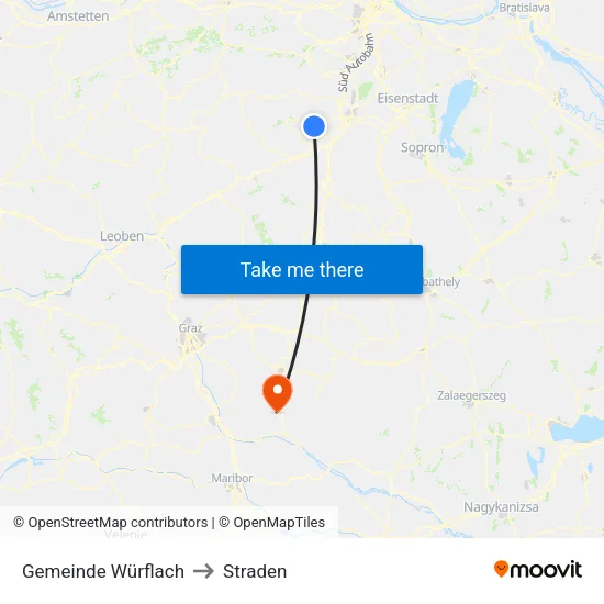 Gemeinde Würflach to Straden map