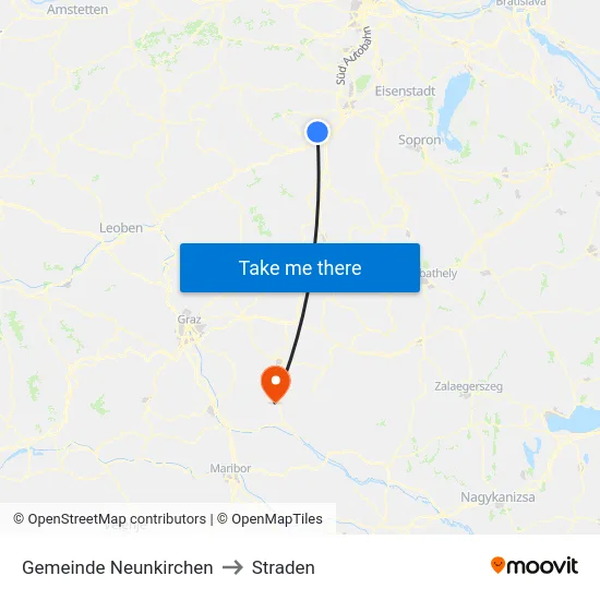 Gemeinde Neunkirchen to Straden map