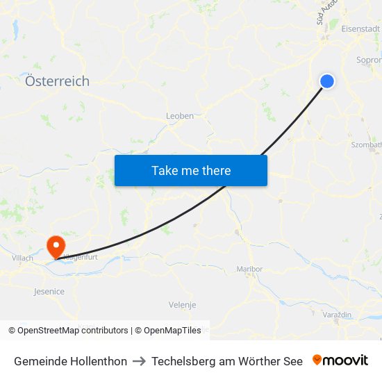 Gemeinde Hollenthon to Techelsberg am Wörther See map