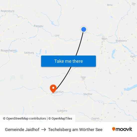 Gemeinde Jaidhof to Techelsberg am Wörther See map