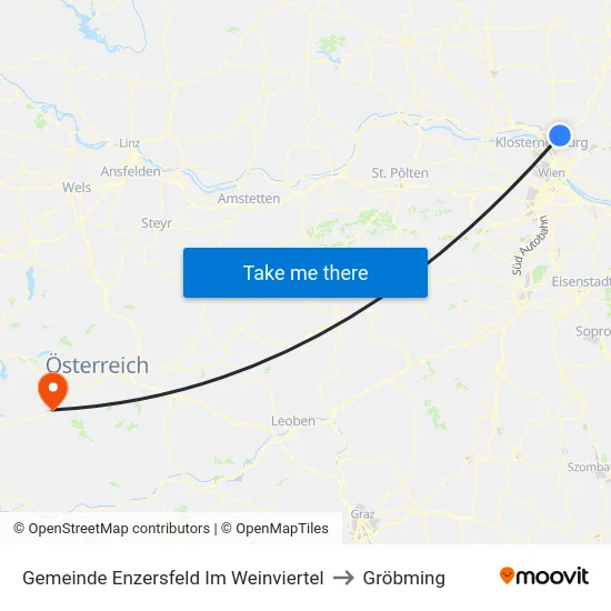Gemeinde Enzersfeld Im Weinviertel to Gröbming map