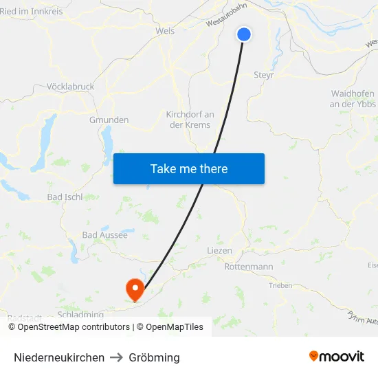 Niederneukirchen to Gröbming map
