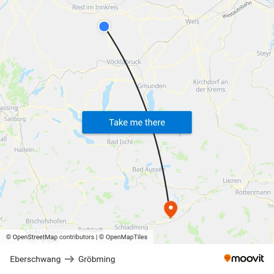 Eberschwang to Gröbming map
