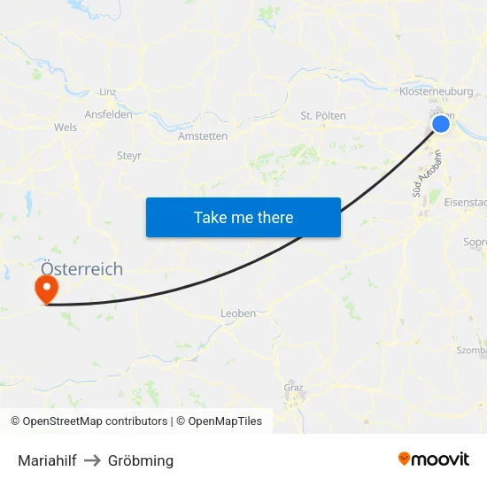 Mariahilf to Gröbming map