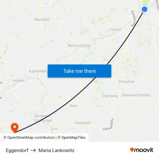Eggendorf to Maria Lankowitz map