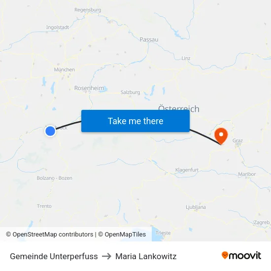 Gemeinde Unterperfuss to Maria Lankowitz map