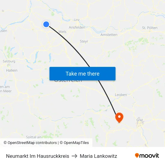 Neumarkt Im Hausruckkreis to Maria Lankowitz map