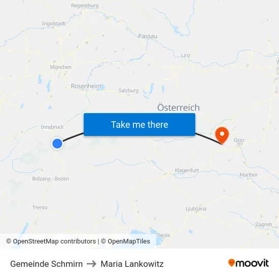 Gemeinde Schmirn to Maria Lankowitz map