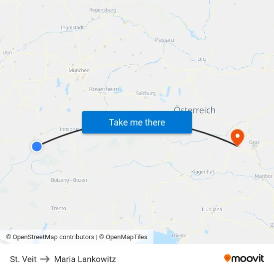 St. Veit to Maria Lankowitz map