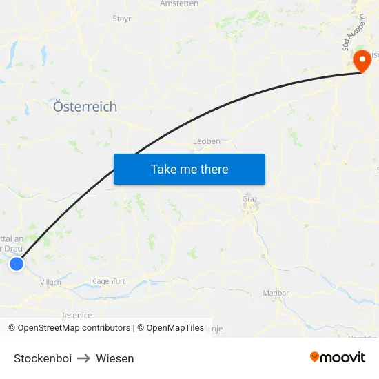 Stockenboi to Wiesen map