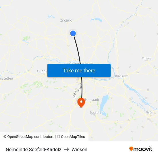 Gemeinde Seefeld-Kadolz to Wiesen map