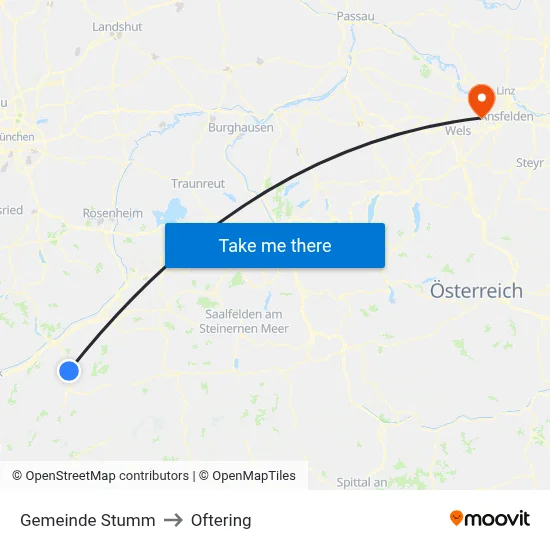 Gemeinde Stumm to Oftering map