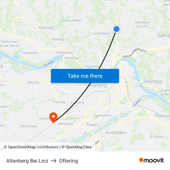 Altenberg Bei Linz to Oftering map