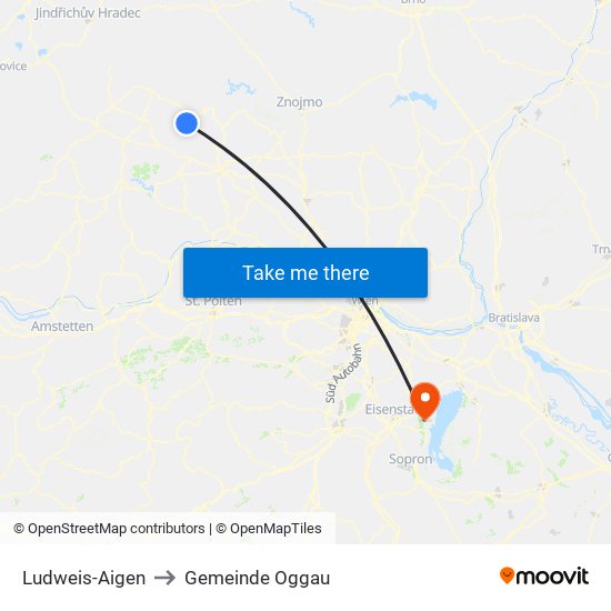 Ludweis-Aigen to Gemeinde Oggau map