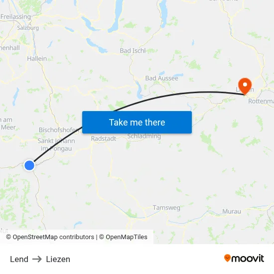 Lend to Liezen map