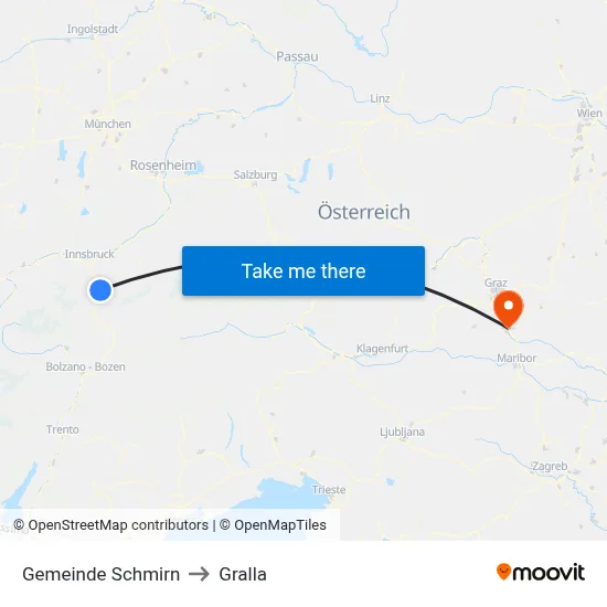 Gemeinde Schmirn to Gralla map