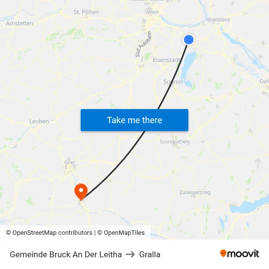 Gemeinde Bruck An Der Leitha to Gralla map